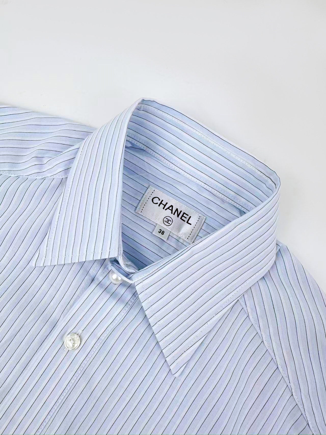 2026 Women's CC Logo Striped Shirt (FF737)