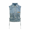 2026 Women's MM Logo Belted Denim Jacket (EE434)