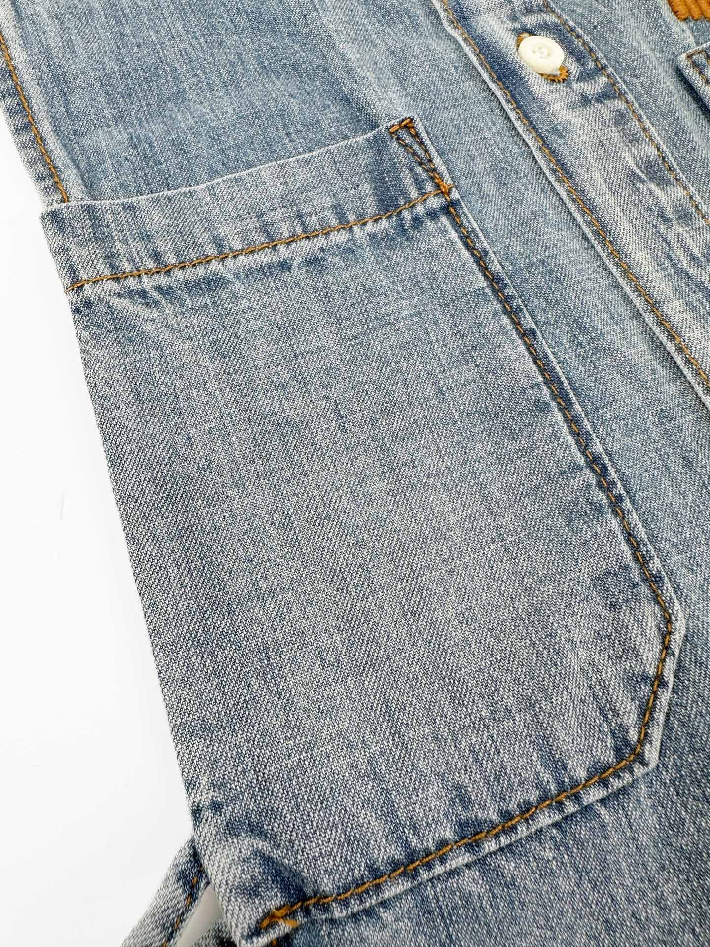2026 Women's MM Logo Belted Denim Jacket (EE434)