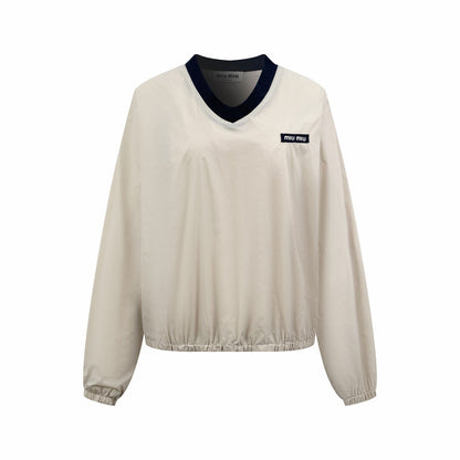 2026 Women's MM Logo V-neck Sweater (FF763)