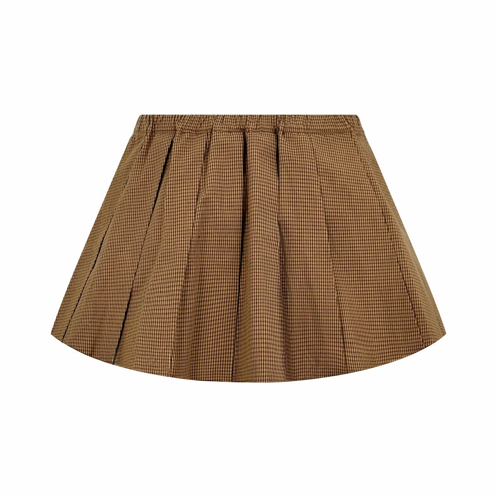 2026 Women's MM Logo Checkered Short Dress (FF768)