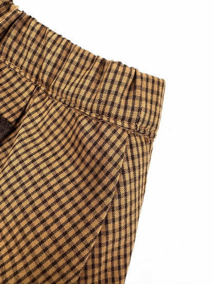 2026 Women's MM Logo Checkered Short Dress (FF768)