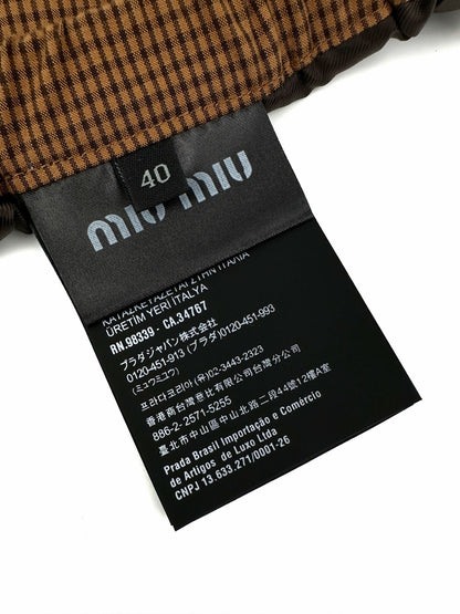 2026 Women's MM Logo Checkered Short Dress (FF768)