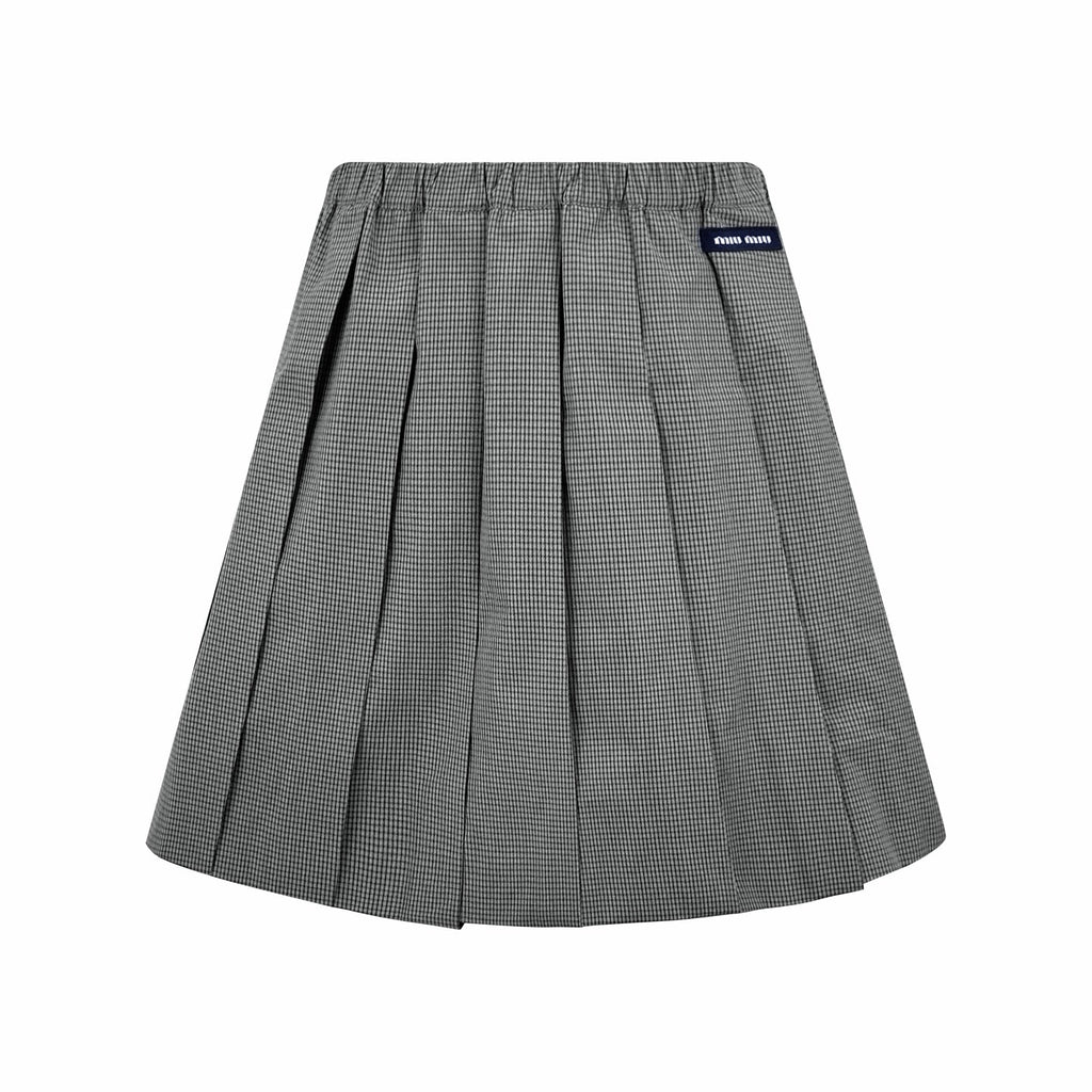 2026 Women's MM Logo Checkered Short Dress (FF767)