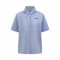 2026 Women's MM Logo Embroidered Checkered Shirt (FF773)