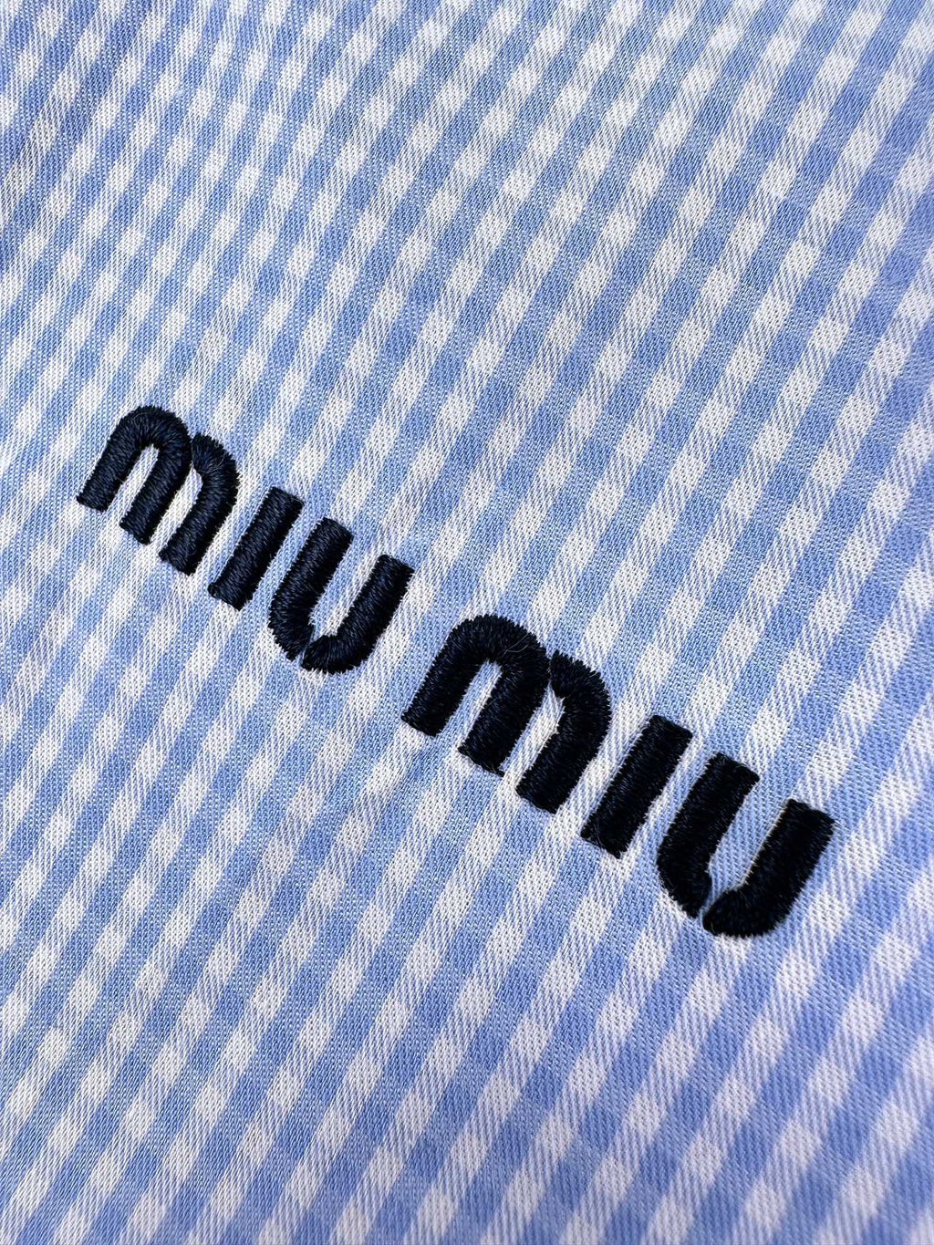 2026 Women's MM Logo Embroidered Checkered Shirt (FF773)