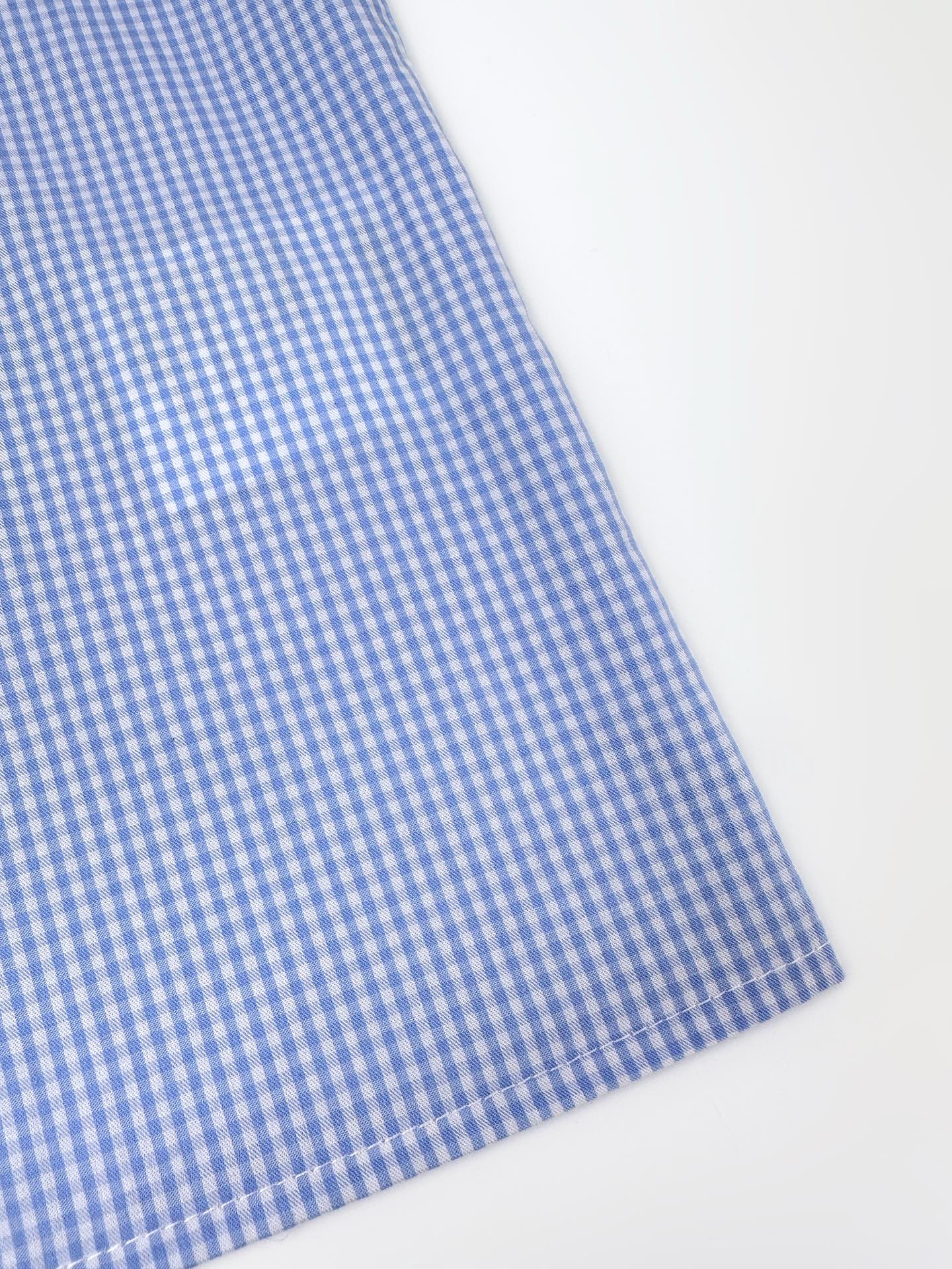 2026 Women's MM Logo Embroidered Checkered Shirt (FF773)