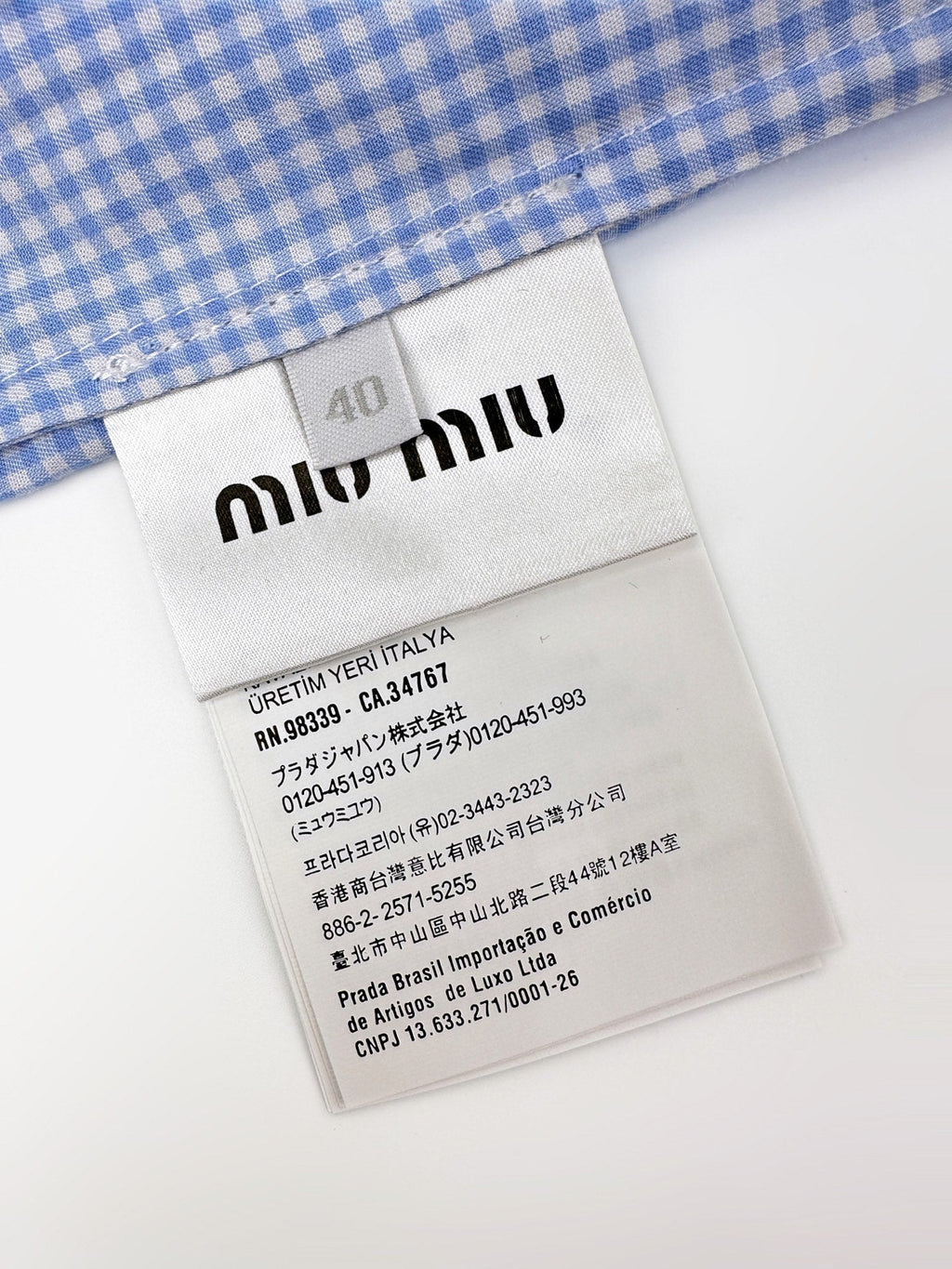 2026 Women's MM Logo Embroidered Checkered Shirt (FF773)