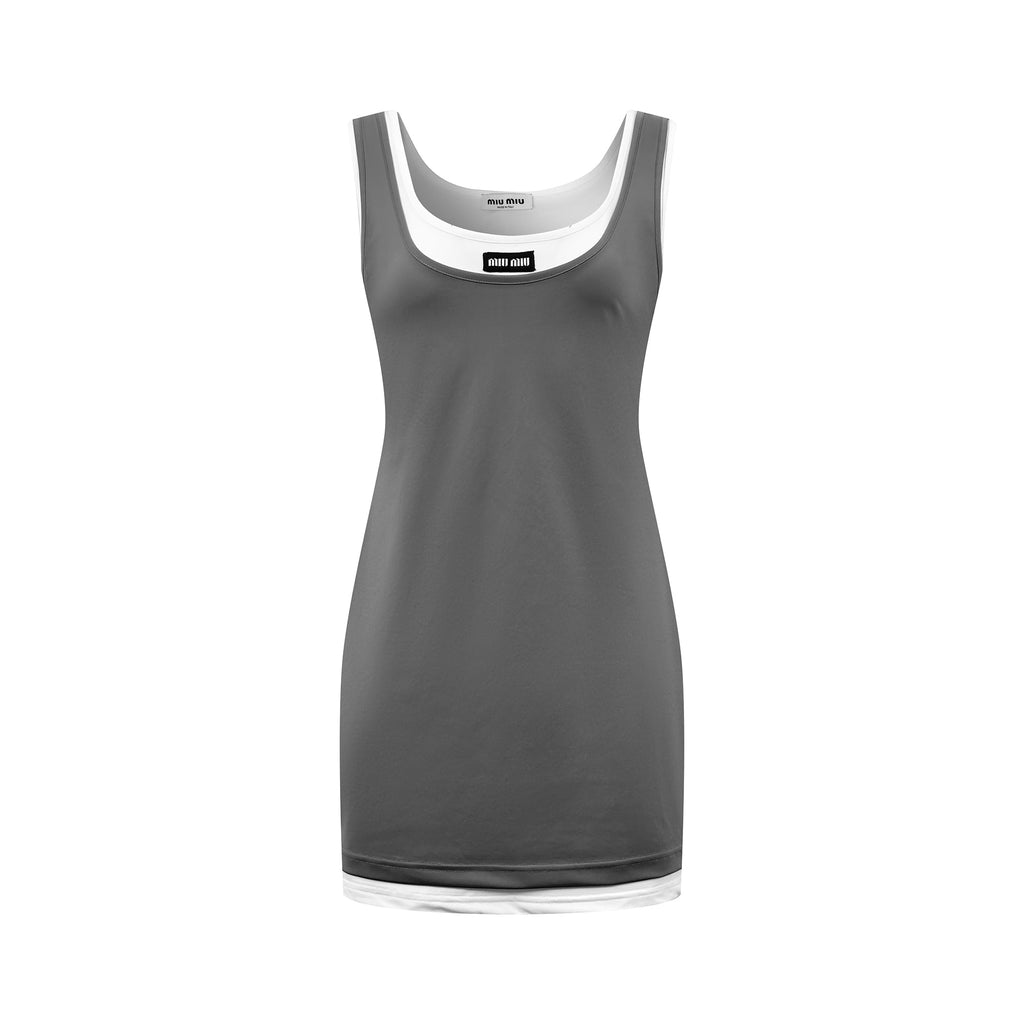 2026 Women's MM Logo Color-Contrasting Dress (FF778)