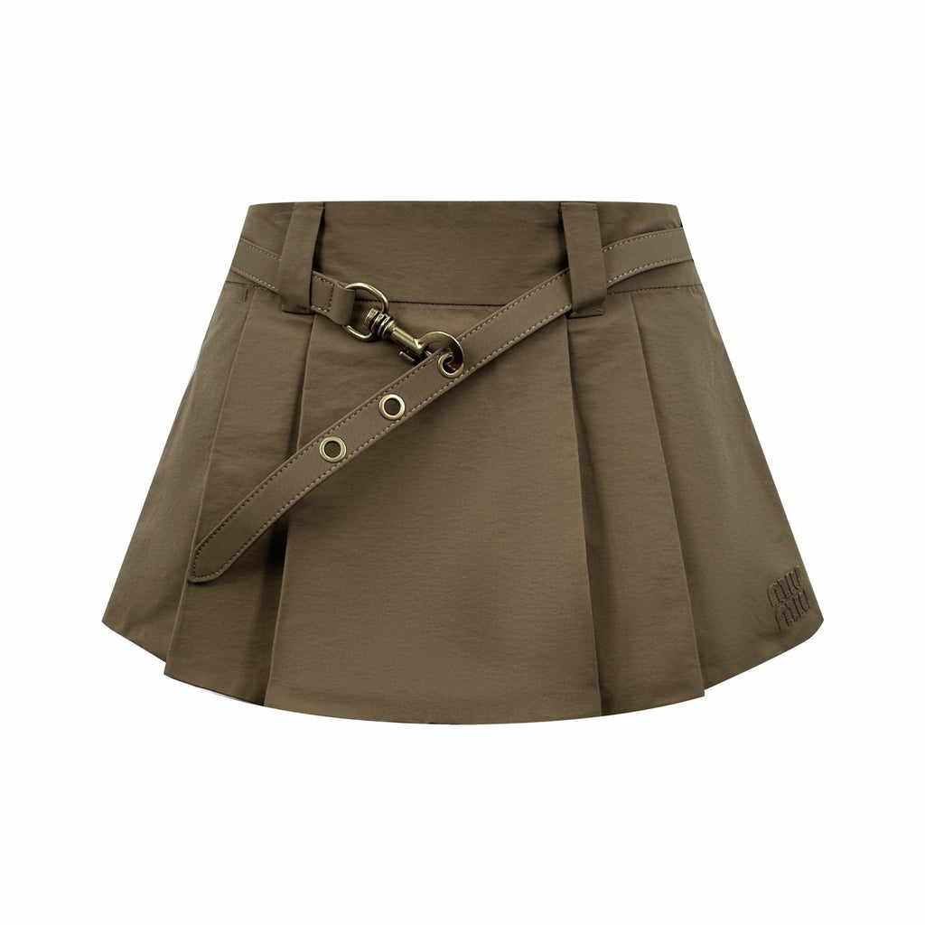 2026 Women's MM Logo Metal Belt Short Dress (FF766)