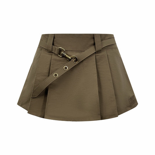 2026 Women's MM Logo Metal Belt Short Dress (FF766)