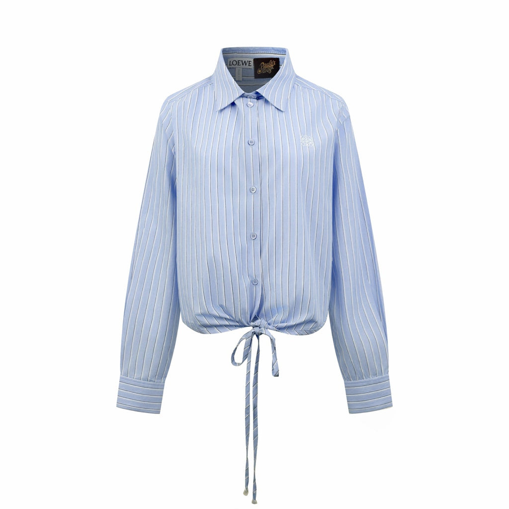 2026 Women's Way Embroidered Striped Laced Shirt (FF776)