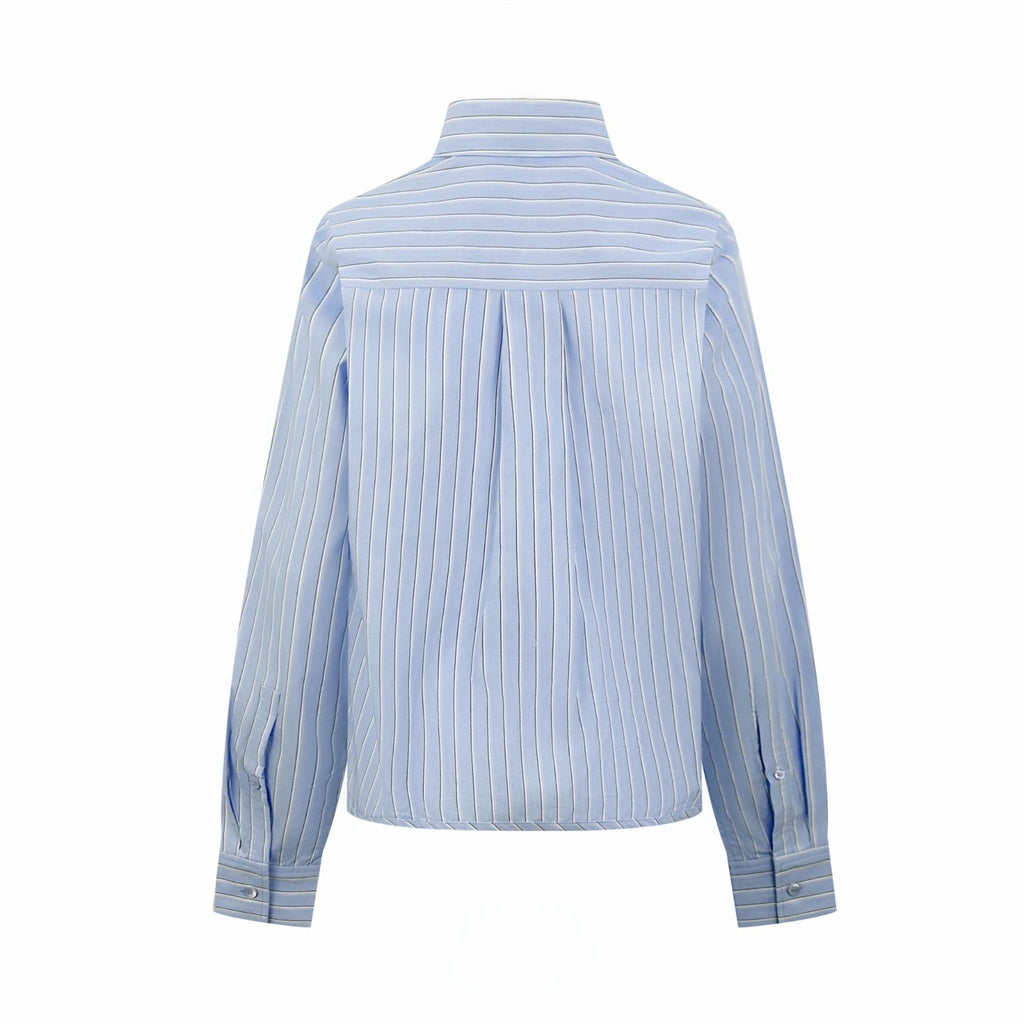2026 Women's Way Embroidered Striped Laced Shirt (FF776)