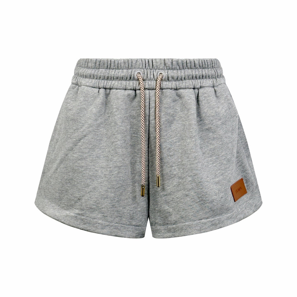 2026 Women's FF Leather Embroidered Shorts (EE445)