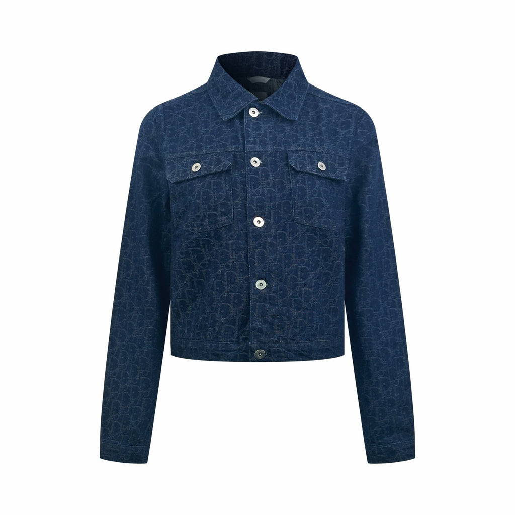 2026 Women's CD Full-Print Denim Jacket (DD140)