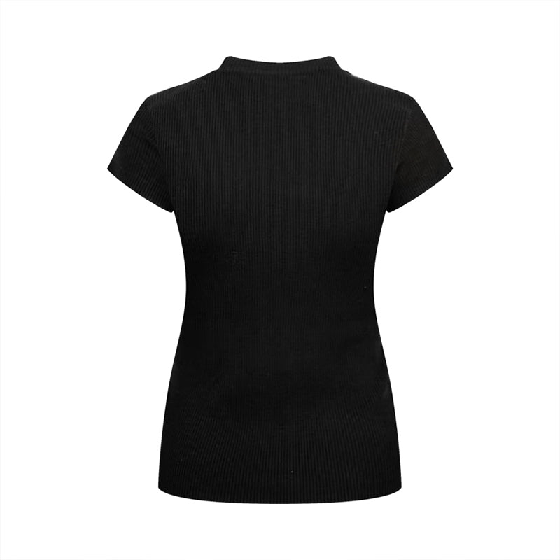 2026 Women's MM Logo Short-Sleeved Sweater (FF788)