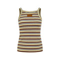 2026 Women's FF Leather Striped Tank Top (EE443)