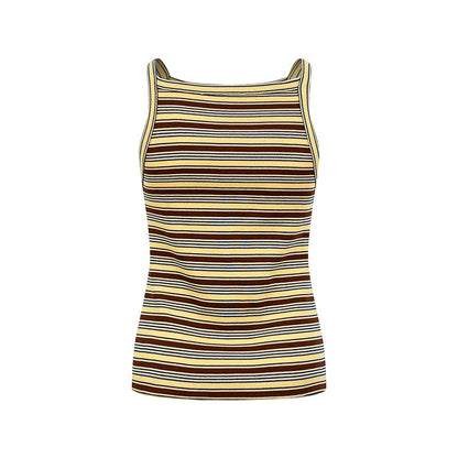 2026 Women's FF Leather Striped Tank Top (EE443)