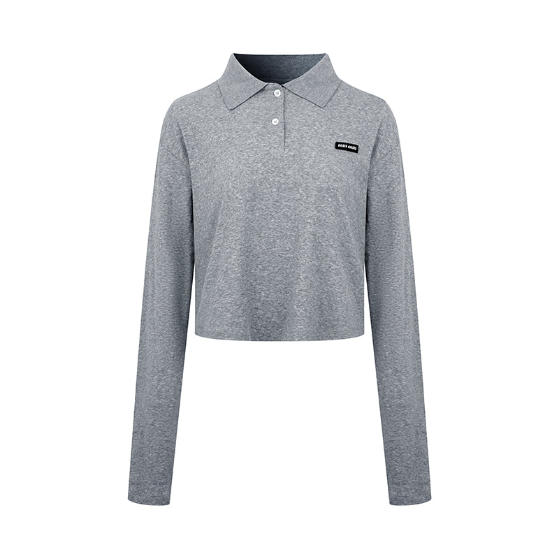 2026 Women's MM Logo Polo Shirt Long Sleeve (FF786)