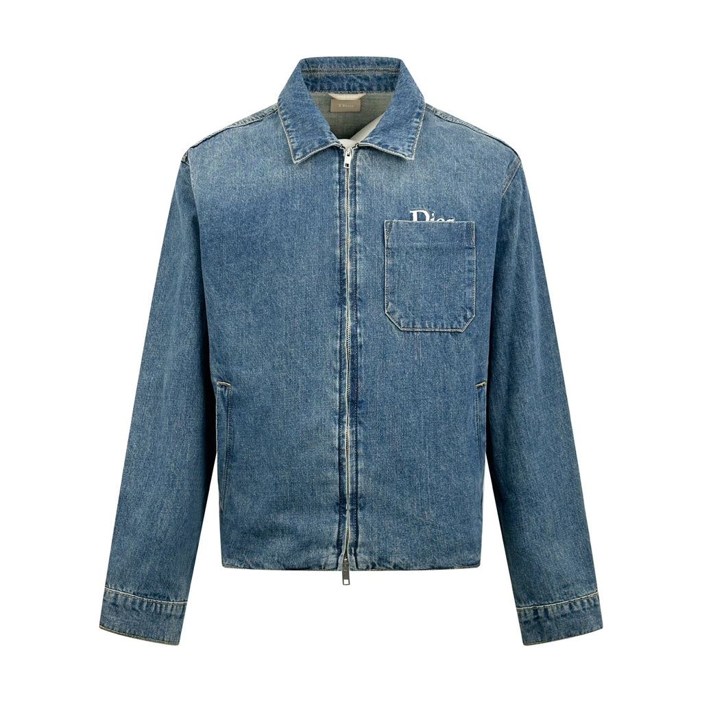 2026 New Style CD Embroidered Zipper Denim Jacket (BB865-B80)