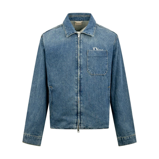 2026 New Style CD Embroidered Zipper Denim Jacket (BB865-B80)