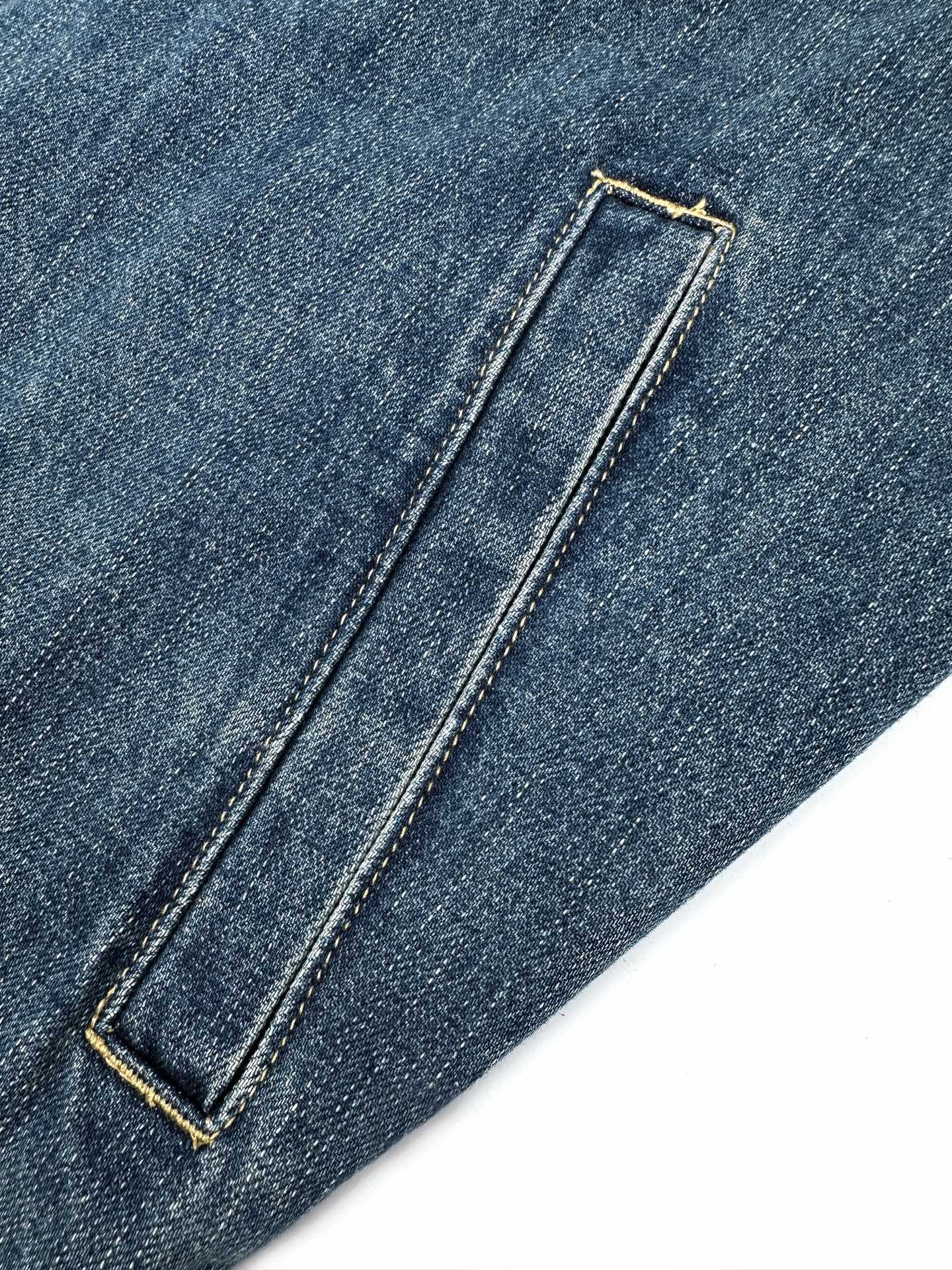 2026 New Style CD Embroidered Zipper Denim Jacket (BB865-B80)