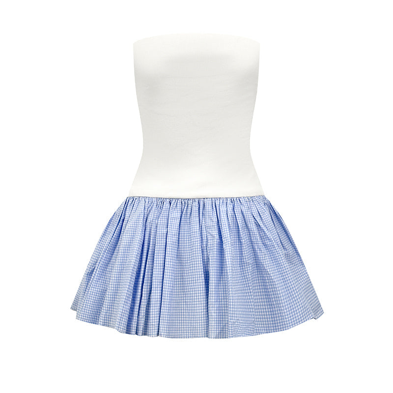2026 Women's MM Logo Checkered Dress (FF774)