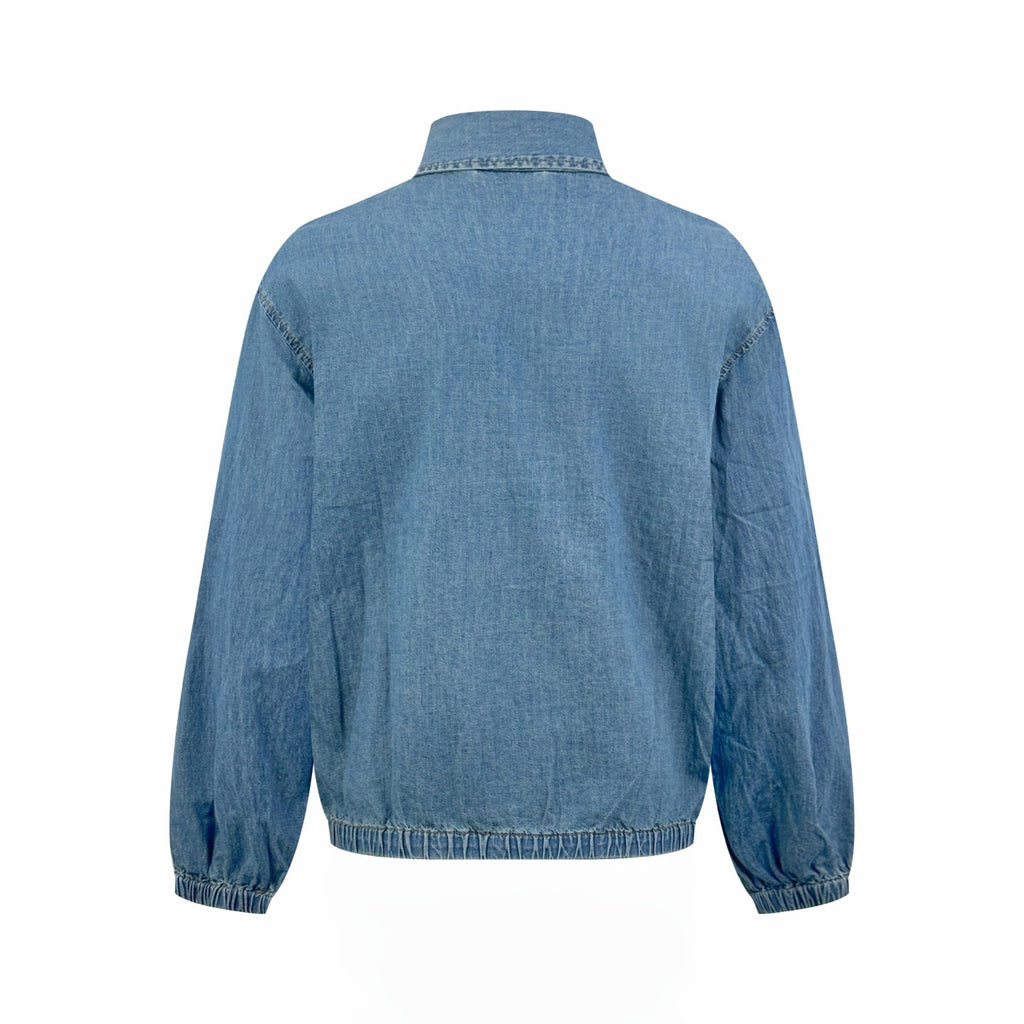 2026 Women's MM Embroidered Logo Denim Jacket (EE433)