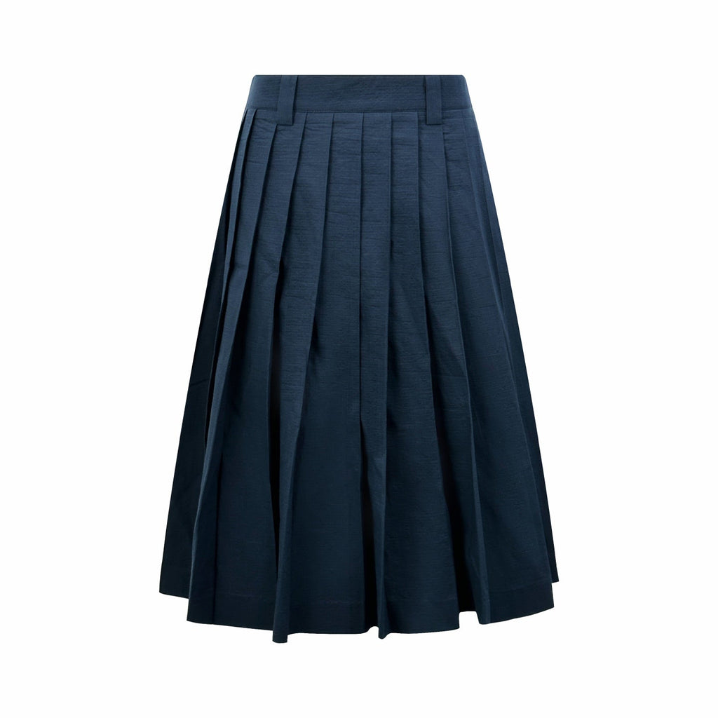 2026 Women's MM Logo Embroidered Pleated Skirt (FF775)