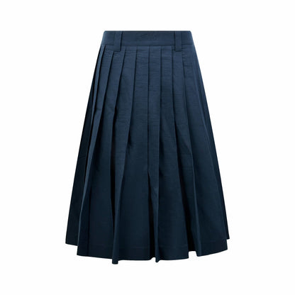 2026 Women's MM Logo Embroidered Pleated Skirt (FF775)