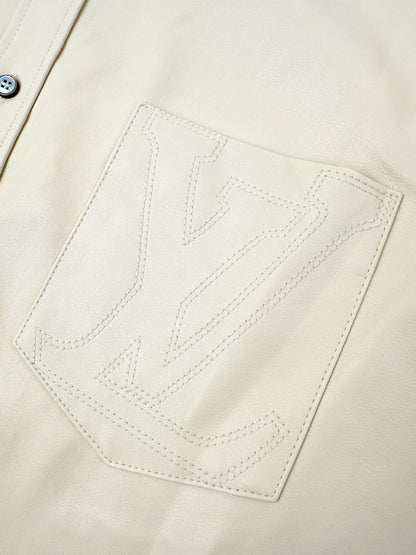 2026 New Model LY Logo Embroidered Single-Button Leather Jacket (AA663-B80)