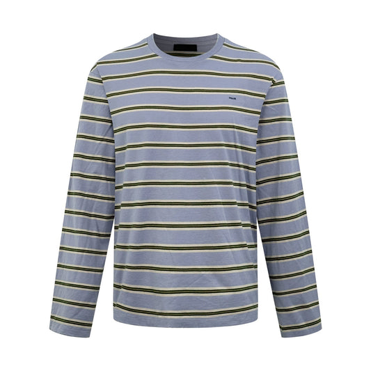 2026 New Model Triangle Brand Embroidered Striped Long-Sleeve Shirt (CC7006-A70)