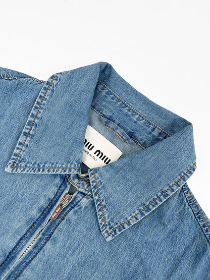 2026 New MM Embroidered Logo Denim Jacket (BB894-B65)