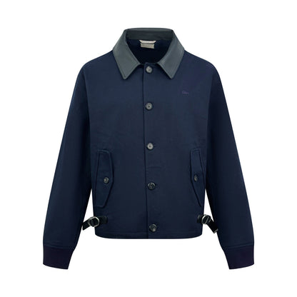 2026 New Model CD Embroidered Snapback Leather Collar Jacket (AA665-C10)
