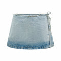 2026 Women's Way Letter Metal Denim Short Skirt (FF792)