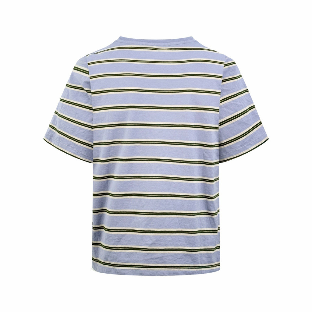 2026 Women's Triangle Brand Logo Striped Short Sleeve (FF791)