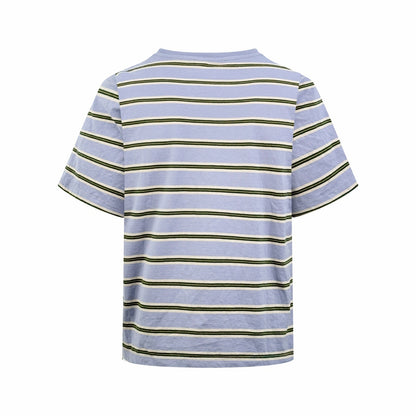 2026 Women's Triangle Brand Logo Striped Short Sleeve (FF791)
