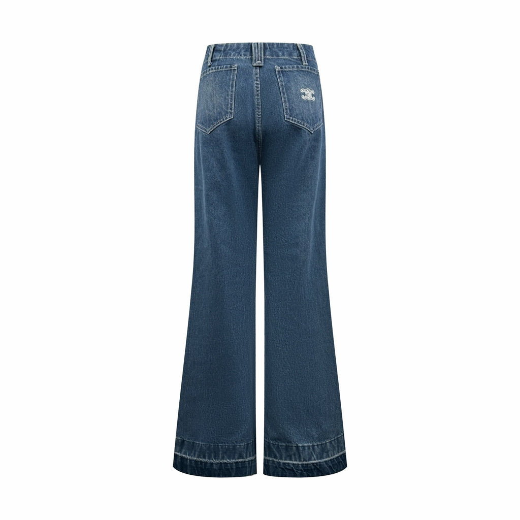 2026 Women's Ce Logo Flared Denim Jeans (EE427)