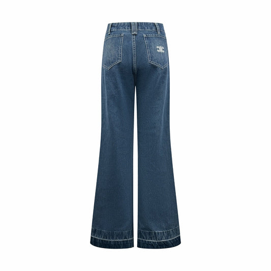2026 Women's Ce Logo Flared Denim Jeans (EE427)