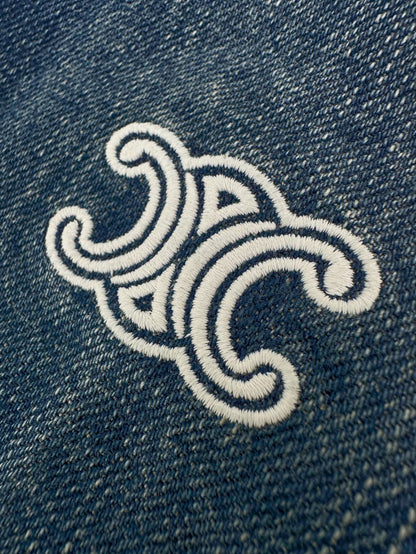2026 Women's Ce Logo Flared Denim Jeans (EE427)