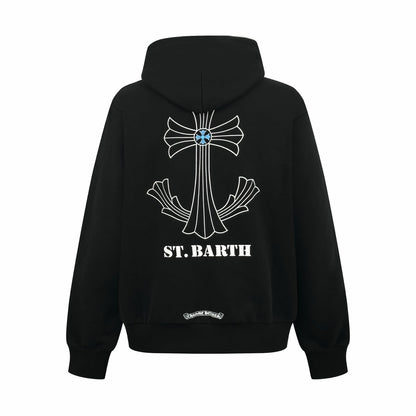 2026 Women's CH Cross-Design Printed Hooded Sweatshirt (DD158)