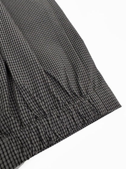 2026 Women's MM Logo Check Pattern Zip-Up Coat (FF797)