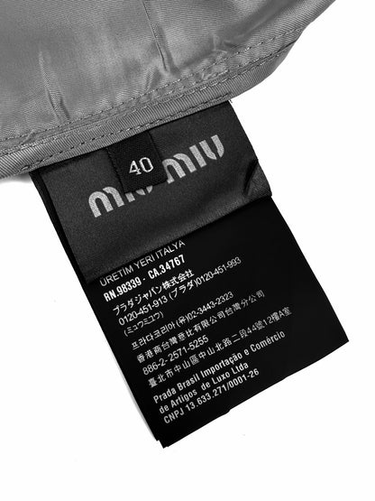 2026 Women's MM Logo Check Pattern Zip-Up Coat (FF797)