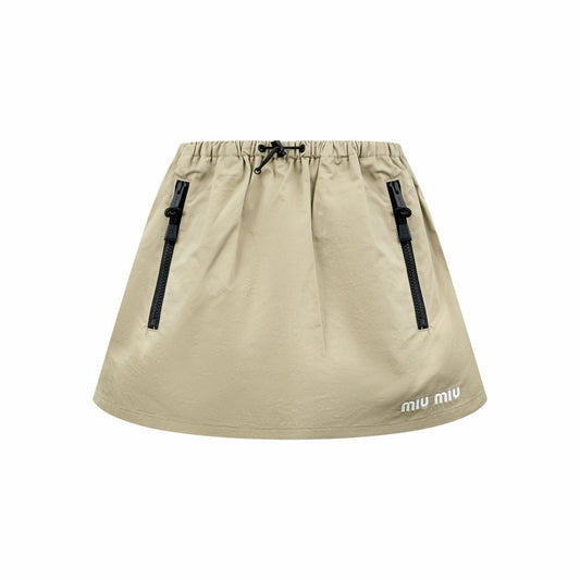 2026 Women's MM Logo Drawstring Mini Skirt (FF807)