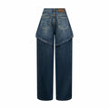 2026 Women's Way Leather Asymmetric Jeans (DD178)