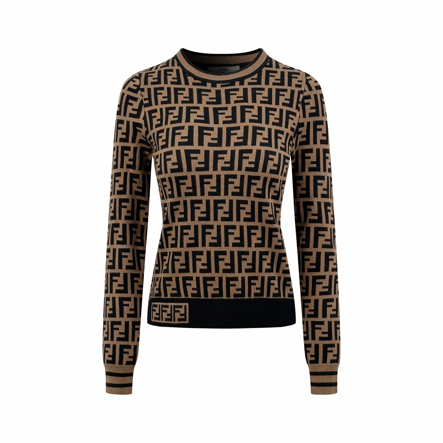 2026 Women's FF Full-Print Round-neck Sweater (DD170)
