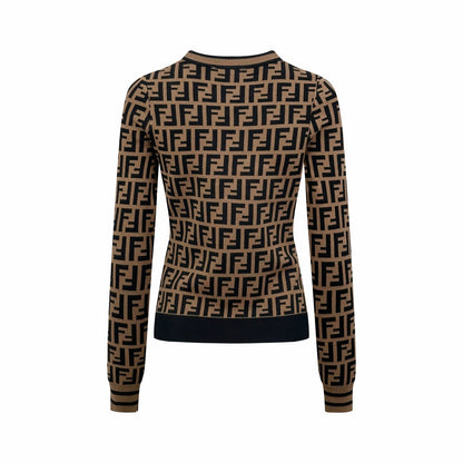 2026 Women's FF Full-Print Round-neck Sweater (DD170)