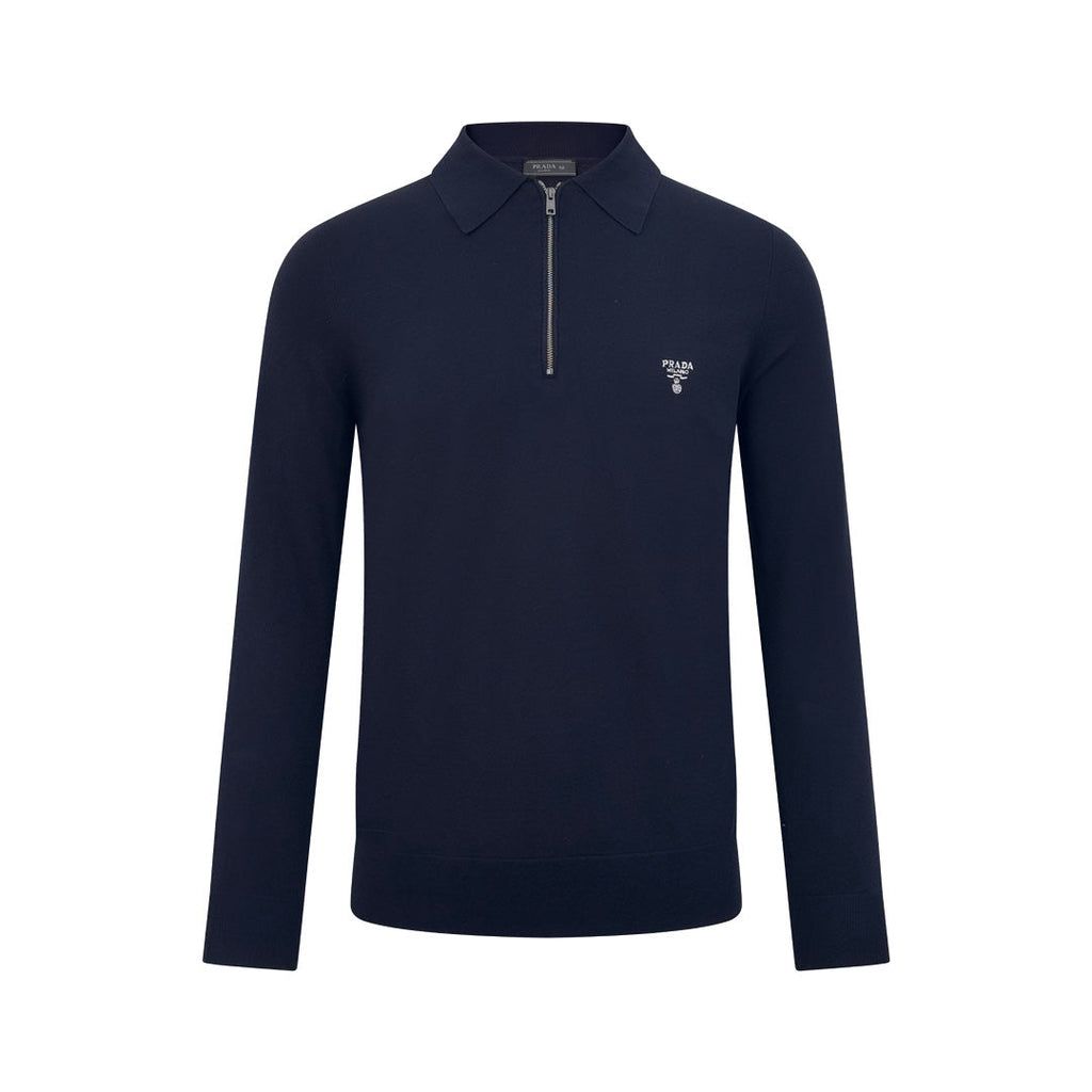 2026 New Model Triangle Brand Embroidered Zipper Long-Sleeved Polo Shirt (25317-B20)