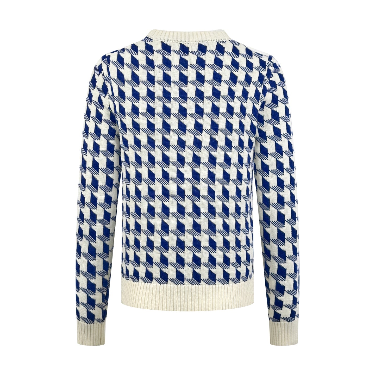 2026 New Style CD Embroidered Peacock Pattern Plaid Knitted Sweater (AA640-B40)