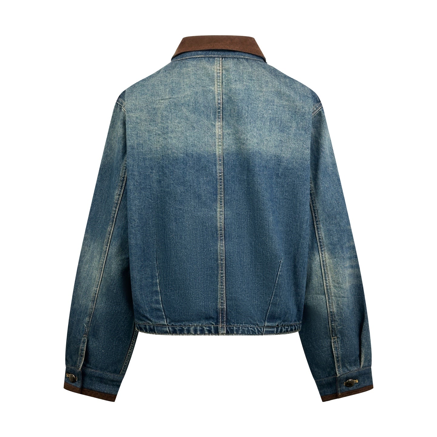 2026 New Model LY Leather Detail Denim Jacket (BB872-C25)